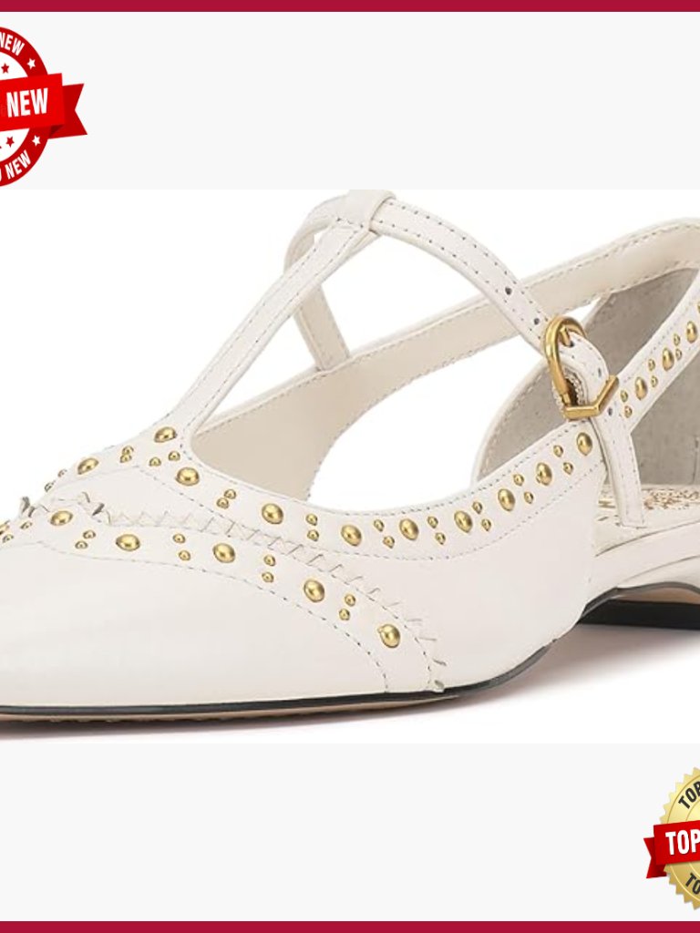 Leather Mules With Studded Accents, Kitten Heel, Pointed Toe